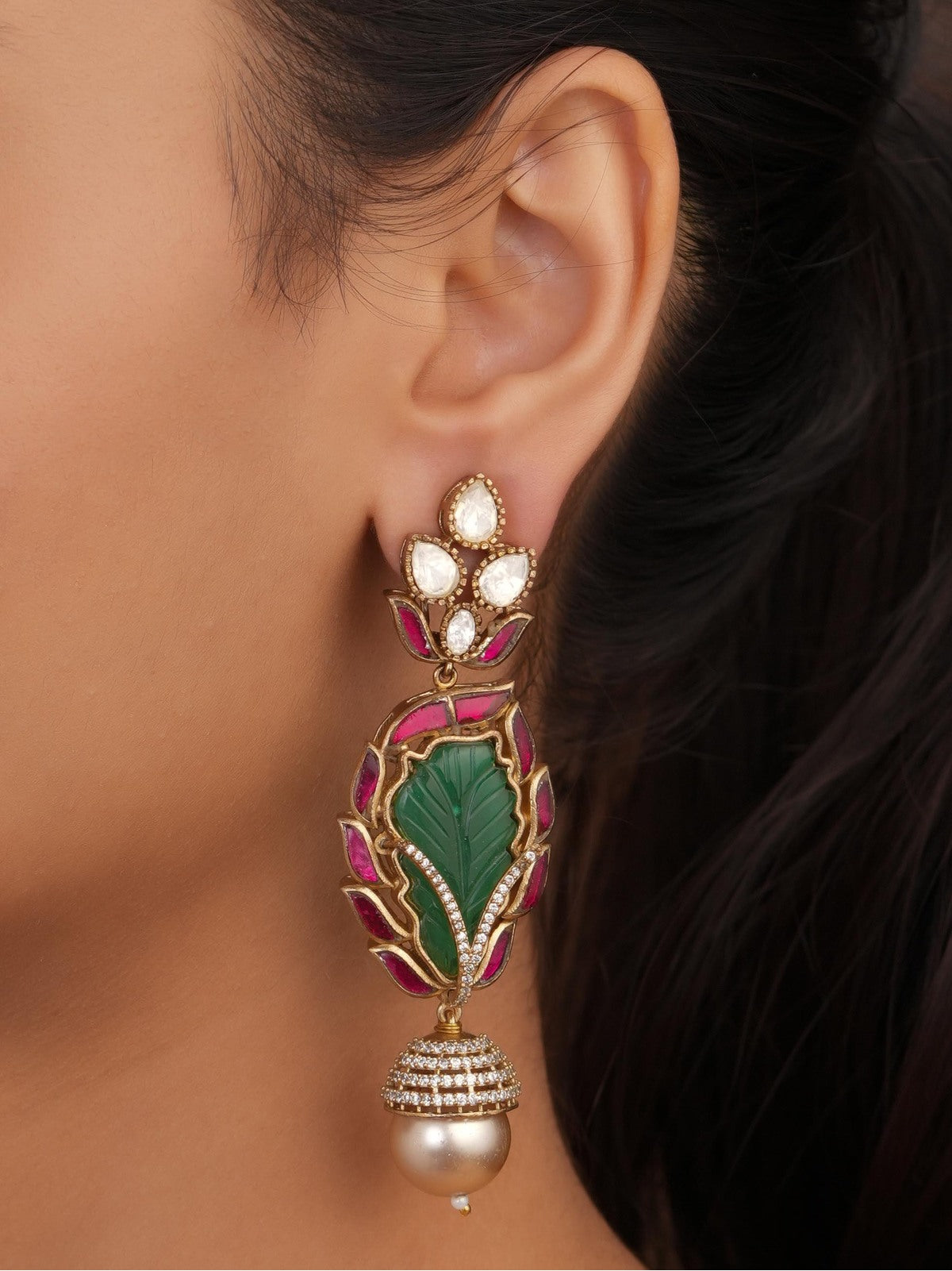Siya Orra | Vintage Style Black Onyx Teardrop Drop Earrings - Fashion Earrings for Women