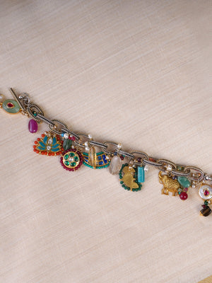 Sitamahor Navrangi multicolour charm fusion bracelet styled on the wrist