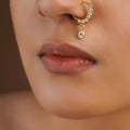 Sitaratna delicate moissanite drop nath handcrafted in 925 sterling silver