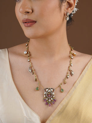 SITA RATNA white moissanite teardrop matching earring close-up