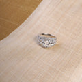 Sitamani white CZ multi-stone statement ring handcrafted in 925 sterling silver