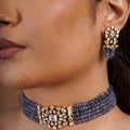Sitaratna Silver Moissanite Necklace Set
