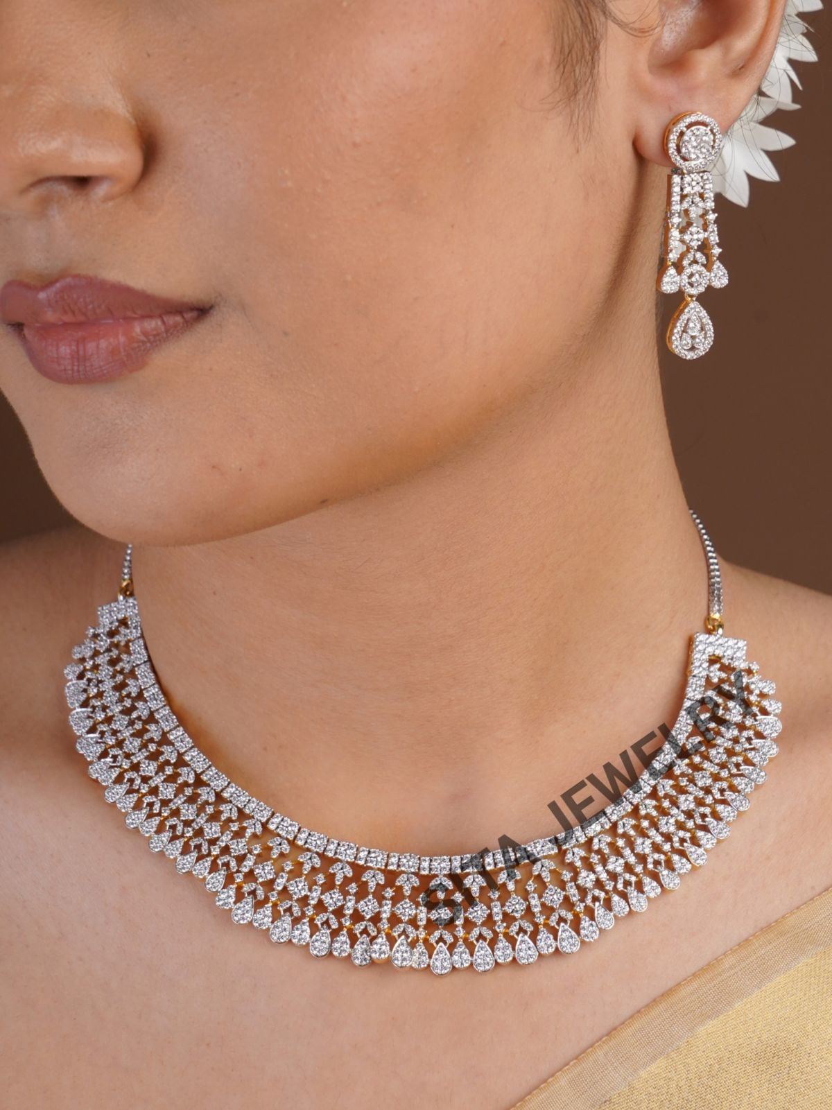 Sitamani Silver Necklace Set